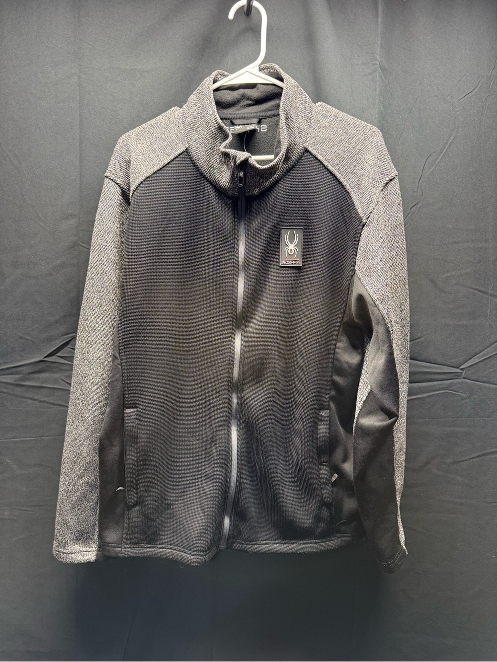 EUC Spyder Men’s Full-Zip Black & Gray Jacket Sz Lg (14z1)